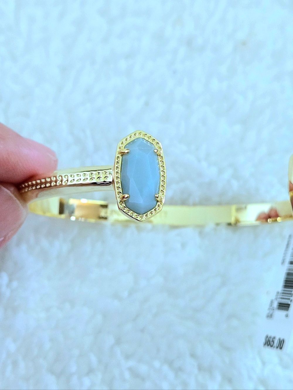 Kendra Scott Gold💛 "Elton" Cuff Bracelet with Amazonite Stones - NWT - Picture 13 of 16